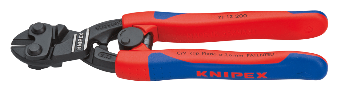 Knipex - 71 12 - Pince coupe-boulons compact - droit - 200 mm - n°1 - 71 12 - EAN 4003773066859 - Bugnard.ch