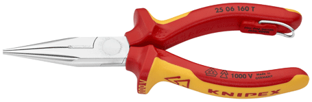 Knipex - Pince à bec demi-rond - coupante de côté - 1000 V - Tethered