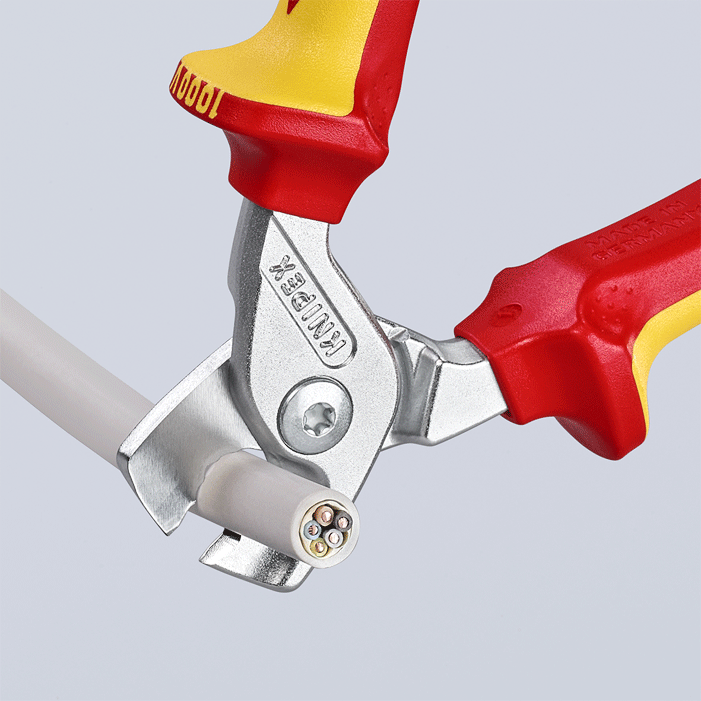Knipex - 95 16 - Coupe-câble électrique - "StepCut" - 50 mm² - isolé 1000 V - n°4 - 95 16 - EAN 4003773085966 - Bugnard.ch