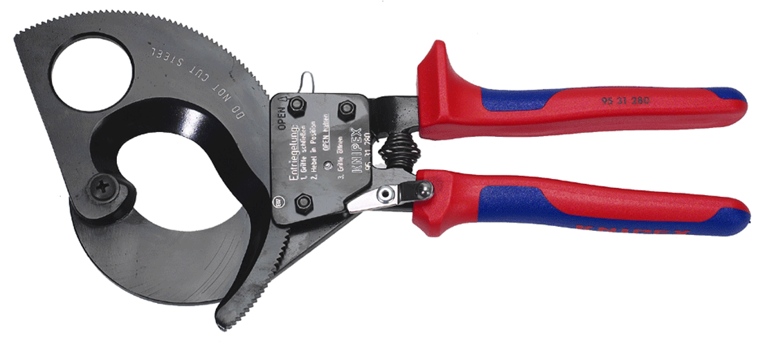Knipex - 95 31 - Cisaille pour câble électrique - démultipliée - 52 mm - n°1 - 95 31 - EAN 4003773043942 - Bugnard.ch