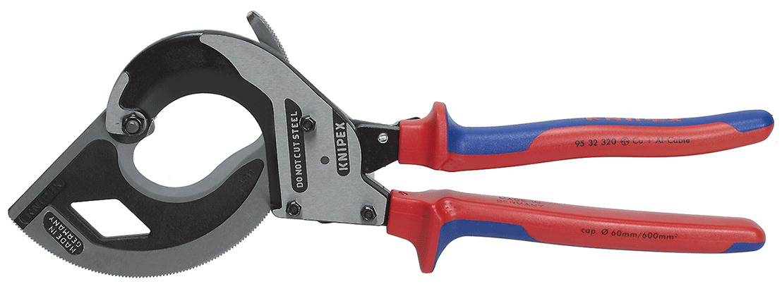 Knipex - 95 32 - Cisaille pour câble électrique - démultipliée - 60 mm - n°1 - 95 32 - EAN 4003773075172 - Bugnard.ch