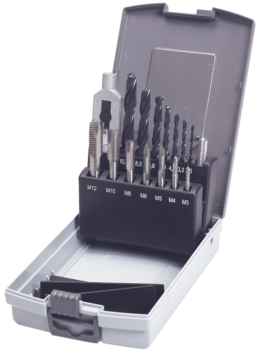 Assortiment de tarauds et mèches M3-M12 - n°1 - Bugnard.ch