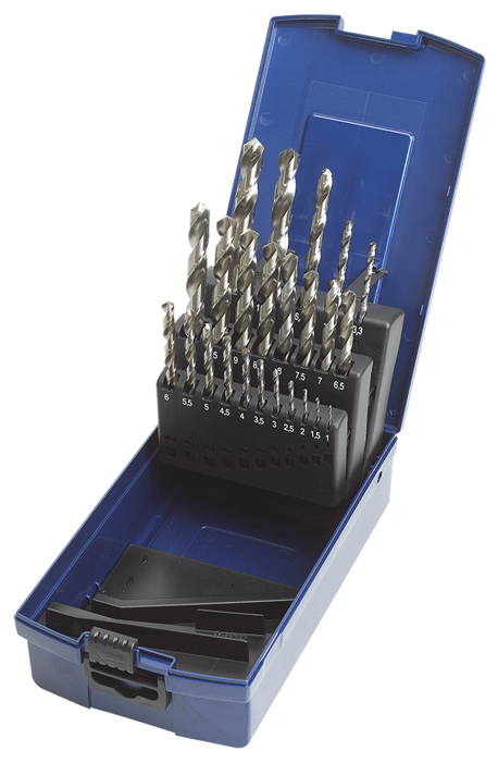Jeu de mèches helicoïdales - HSS-G - 1.0-10.5 mm - n°1 - EAN 4040389073901 - Bugnard.ch