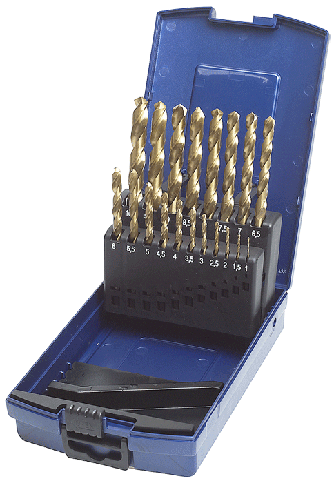 Jeu de mèches hélicoïdales - HSS-TiN - 1.0-10 mm - n°1 - EAN 4040389059356 - Bugnard.ch
