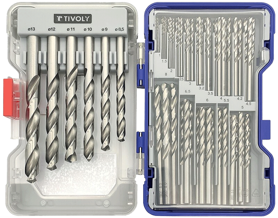 Tivoly - RANGER BOX - Assortiment de mèches hélicoidales - HSS - 100 pces - n°2 - RANGER BOX - EAN 3221912291103 - Bugnard.ch
