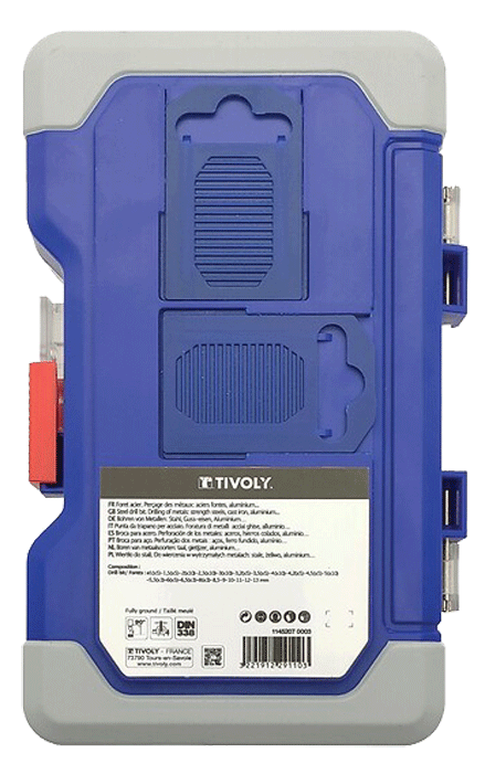 Tivoly - RANGER BOX - Assortiment de mèches hélicoidales - HSS - 100 pces - n°3 - RANGER BOX - EAN 3221912291103 - Bugnard.ch