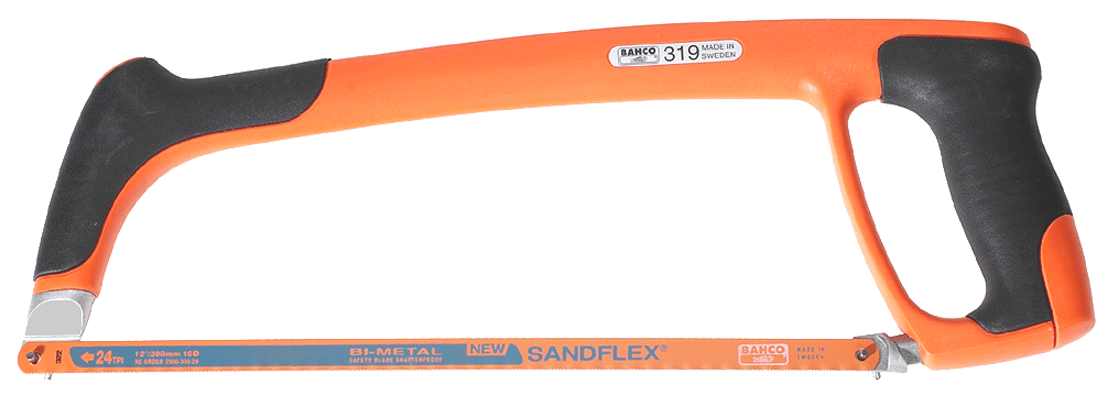 Bahco - 319 - Porte-scie à métaux - orange - lame de 300 mm - n°1 - 319 - EAN 7311518240943 - Bugnard.ch