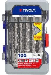 Tivoly - RANGER BOX - Assortiment de mèches hélicoidales - HSS - 100 pces