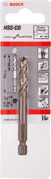 Bosch - Progressor - Mèche de centrage - HSS-Co - n°2 - Progressor - EAN 3165140279925 - Bugnard.ch