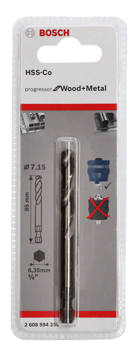 Bosch - Progressor - Mèche de centrage - HSS-Co - n°2 - Progressor - EAN 3165140950244 - Bugnard.ch