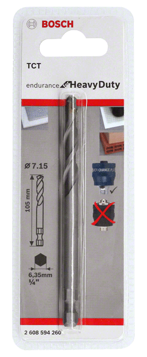 Bosch - Mèche de centrage - TCT - n°2 - Endurance - EAN 3165140950299 - Bugnard.ch