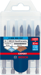 Bosch - EXPERT HEX-9 HardCeramic - Forets pour carrelage - à queue six pans 1/4"