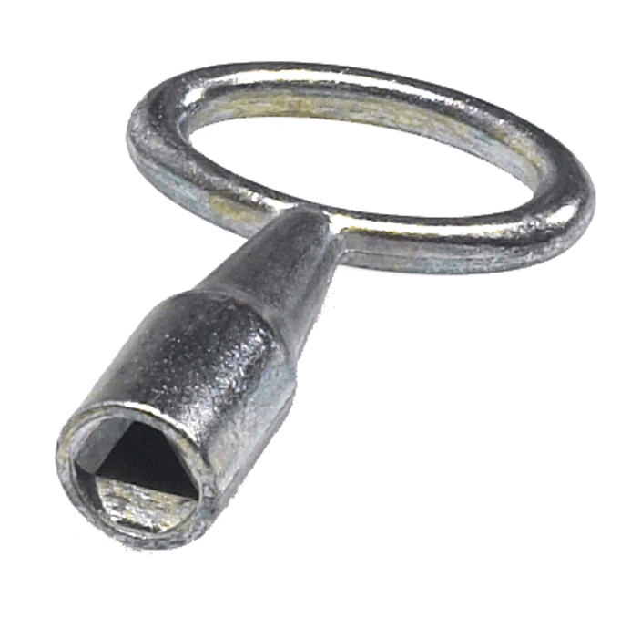 Clé à canon triangulaire - avec anneau - n°1 - Bugnard.ch
