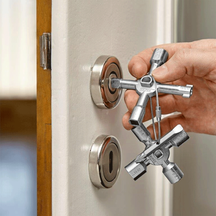 Knipex - 00 11 - Clé pour armoire de manoeuvre - n°7 - 00 11 - EAN 4003773074670 - Bugnard.ch