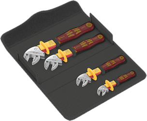 Wera - 6004 Joker VDE 4 Set 1 - Set de clés à fourche auto-ajustable - fonction cliquet - isolée 1000 V