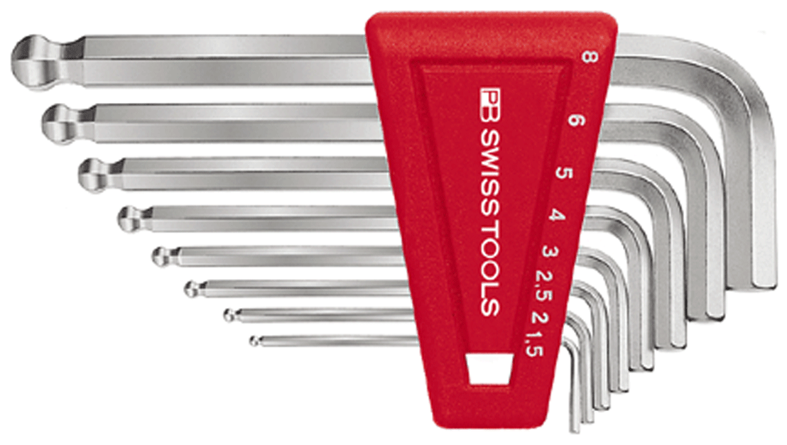 PB Swiss Tools - PB 212 H - Jeu de clés mâles - tête sphérique - n°1 - PB 212 H - Bugnard.ch