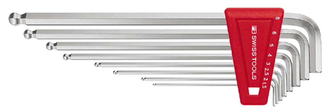 PB Swiss Tools - PB 212 LH - Jeu de clés mâles - long - tête sphérique - n°1 - PB 212 LH - Bugnard.ch