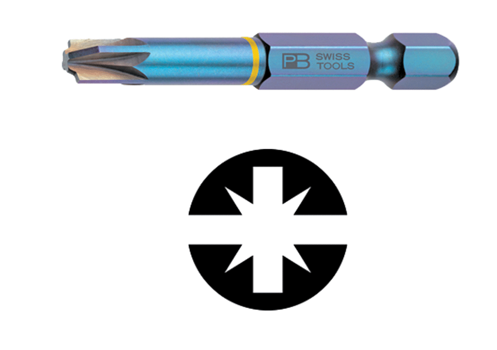 PB Swiss Tools - PB E6 180 - Embout - vis à tête mixte - 50 mm - n°1 - PB E6 180 - Bugnard.ch