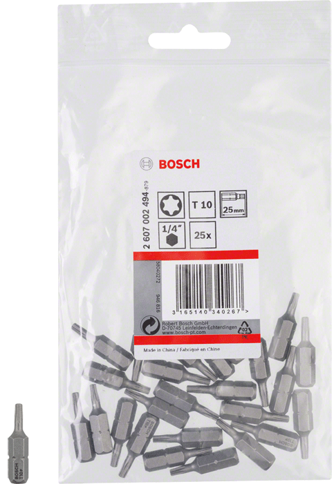Bosch - Extra Hard - Embouts pour vis - Torx - 1/4" - n°1 - Extra Hard - Bugnard.ch