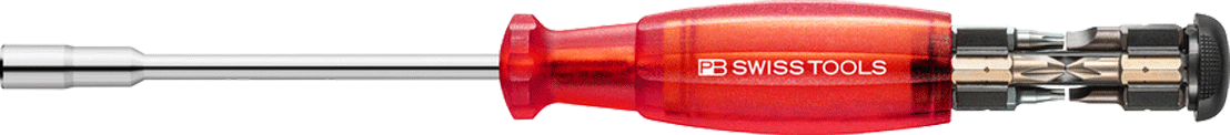 PB Swiss Tools - PB 6465 Red BU - Porte-embouts avec embouts - long - n°1 - PB 6465 Red BU - Bugnard.ch