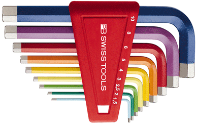 PB Swiss Tools - PB 210 H RB - Jeu de clés mâles - PB Rainbow