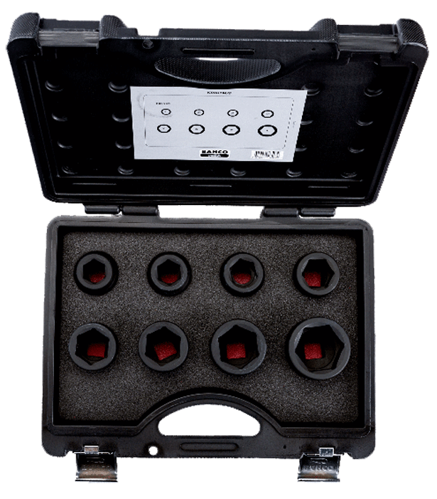 Bahco - K8901M/8 - Jeu de douilles à chocs 21-41 mm - 8 pces - n°2 - K8901M/8 - EAN 7314150165032 - Bugnard.ch