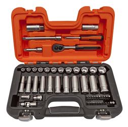 Bahco - Jeu de clés à douille à 6-pans 1/4"+3/8"