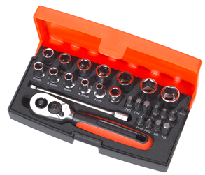 Bahco - Jeu de clés à douille à 6-pans 1/4"