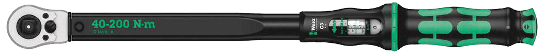 Wera - Click-Torque C 3 - Clé dynamométrique avec cliquet - 40-200 Nm - 1/2" - n°1 - Click-Torque C 3 - EAN 4013288193230 - Bugnard.ch