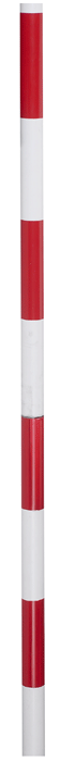 Jalon de télémétrie - pointe en pointe - rouge et blanc - n°5 - EAN 7610929025355 - Bugnard.ch