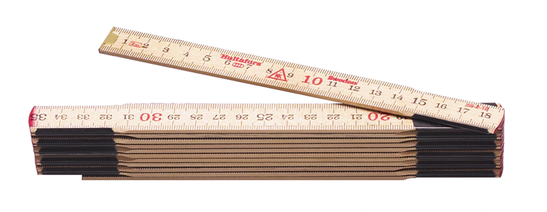 Hultafors - Mètre pliant en bois - qualité suédoise - 12 branches - n°1 - EAN 7317841001015 - Bugnard.ch
