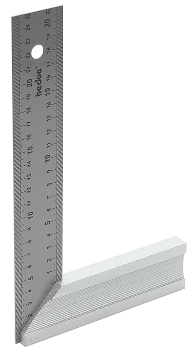 Hedue - Équerre de menuisier à lame graduée - n°2 - EAN 4012589660250 - Bugnard.ch