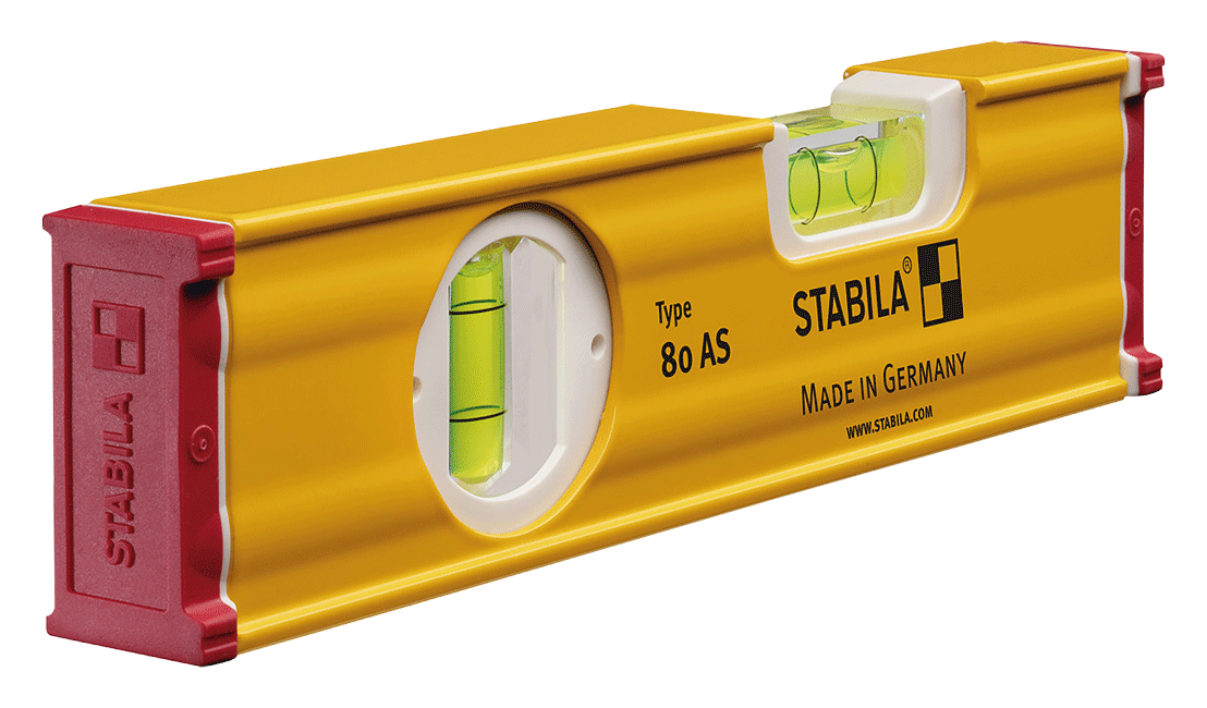 Stabila - 80 AS - Niveau à bulle en métal léger - profil renforcé - n°1 - 80 AS - Bugnard.ch