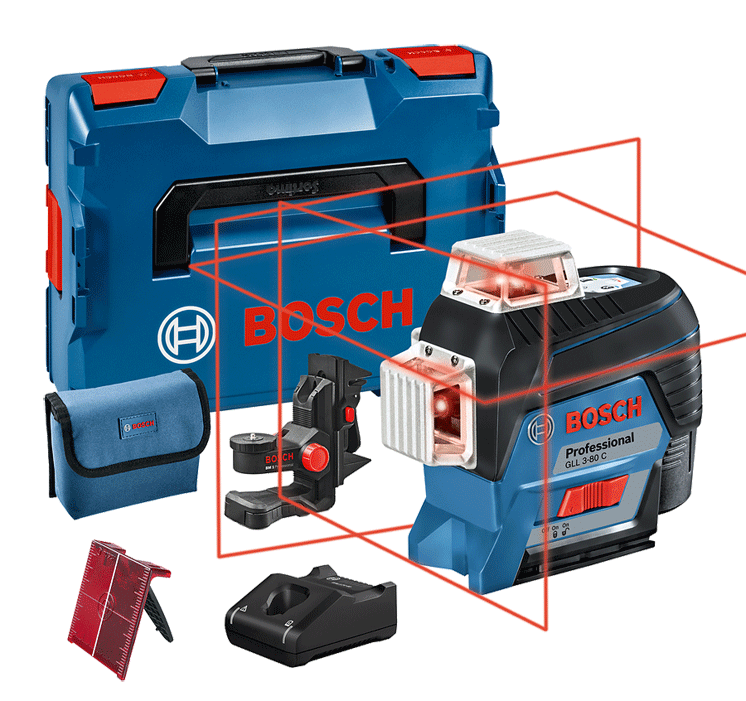 Bosch - GLL 3-80 C - Laser à lignes croisées - rouge - n°2 - GLL 3-80 C - EAN 3165140888301 - Bugnard.ch