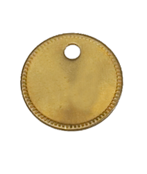 Jeton pour outils, laiton, sans numéro