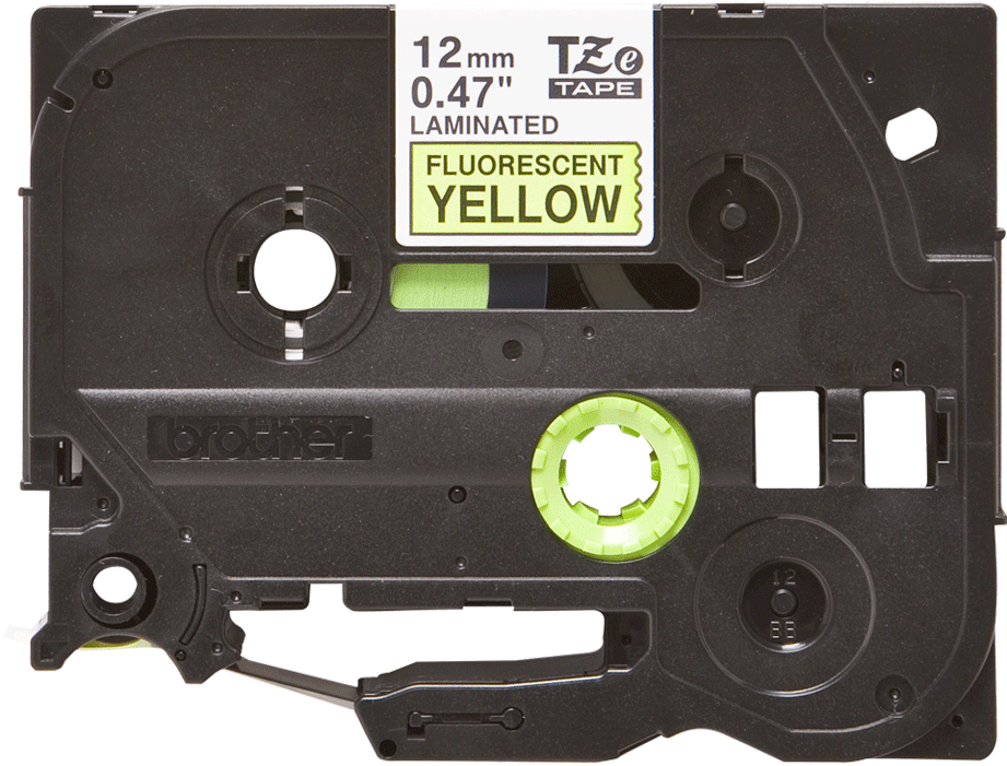 Brother - P-Touch TZe Tape - Cassette de ruban à étiqueter - noir sur jaune fluo - n°3 - P-Touch TZe Tape - EAN 4977766691659 - Bugnard.ch