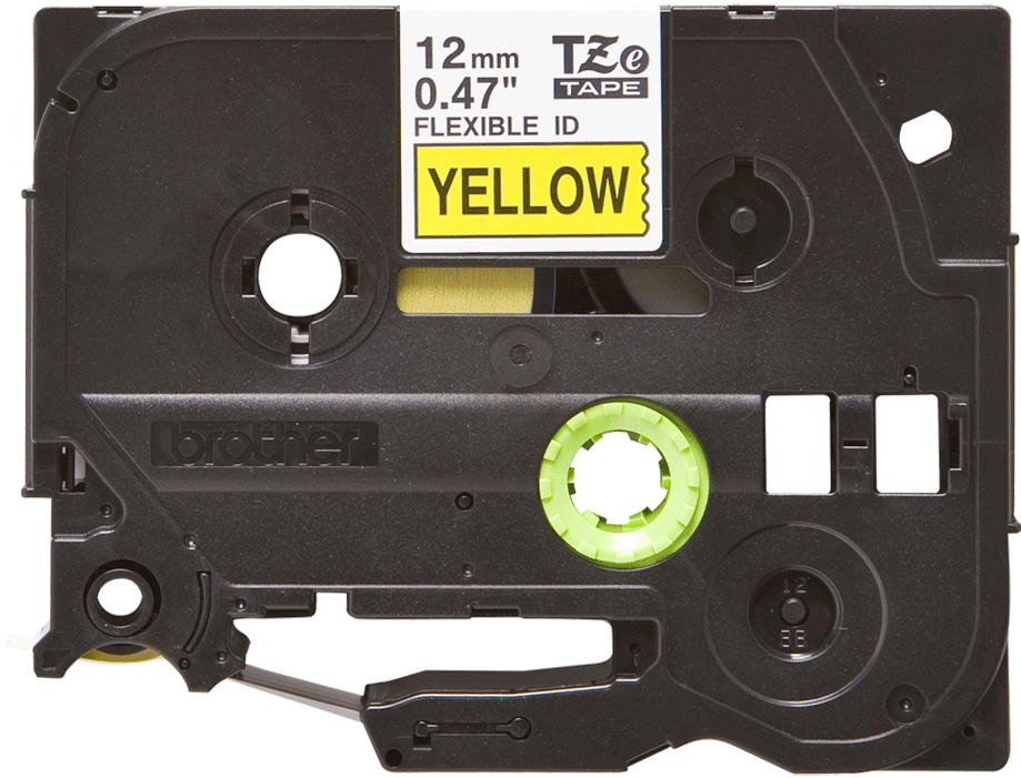 Brother - P-Touch TZe Tape - Cassette de ruban à étiqueter - noir sur jaune - flexible - n°3 - P-Touch TZe Tape - Bugnard.ch