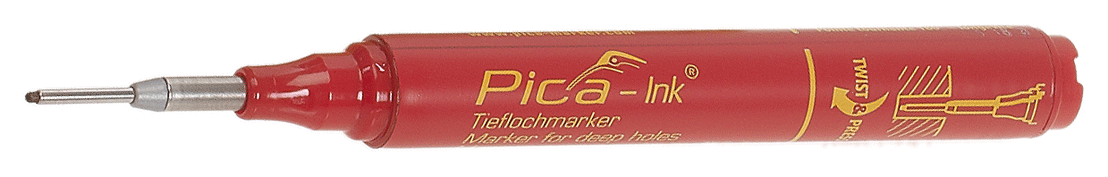 Pica - Pica INK - Marqueur "Pica-Ink" rouge pour trous profonds - n°1 - Pica INK - EAN 4260056150036 - Bugnard.ch