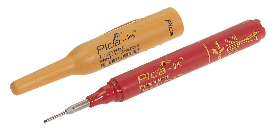 Pica - Pica INK - Marqueur "Pica-Ink" rouge pour trous profonds - n°2 - Pica INK - EAN 4260056150036 - Bugnard.ch
