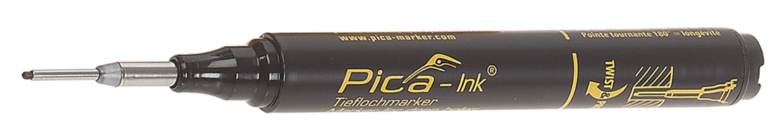 Pica - Pica INK - Marqueur "Pica-Ink" noir pour trous profonds - n°1 - Pica INK - EAN 4260056150012 - Bugnard.ch