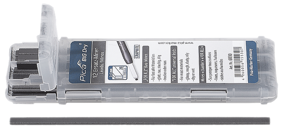 Pica - Pica BIG-Dry - Mines de rechange - graphite - n°1 - Pica BIG-Dry - EAN 4260056155307 - Bugnard.ch
