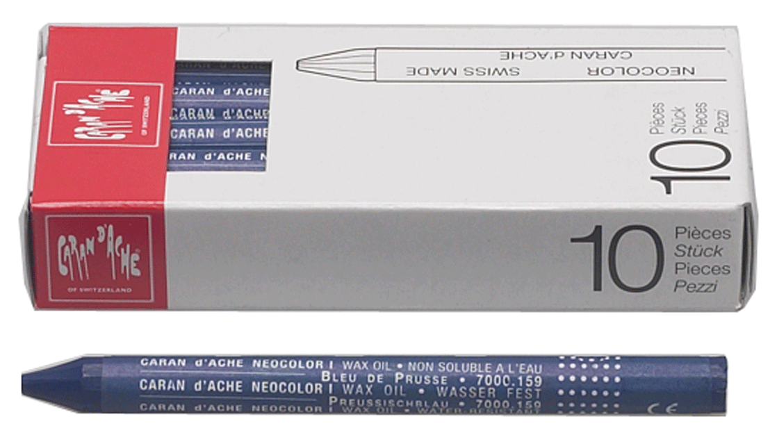 Caran D'Ache - Craies pour sols/murs, rondes bleues - n°1 - EAN 7610186270215 - Bugnard.ch