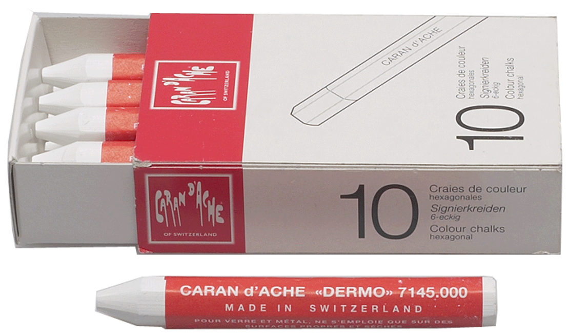 Caran D'Ache - Craies pour sols/murs, hexag. blanc - n°1 - EAN 7610186270543 - Bugnard.ch