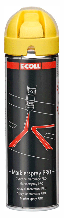 E-Coll - Peinture de marquage pour sol - jaune fluo - n°1 - EAN 4317784565455 - Bugnard.ch