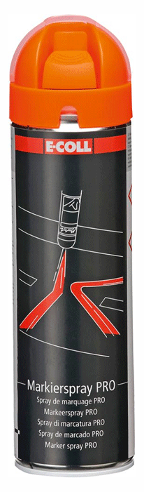 E-Coll - Peinture de marquage pour sol - orange fluo - n°1 - EAN 4317784565479 - Bugnard.ch