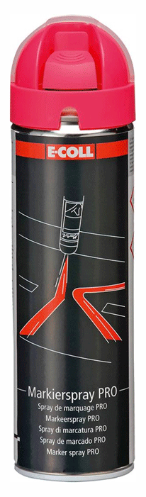 E-Coll - Peinture de marquage pour sol - rose fluo - n°1 - EAN 4317784565448 - Bugnard.ch