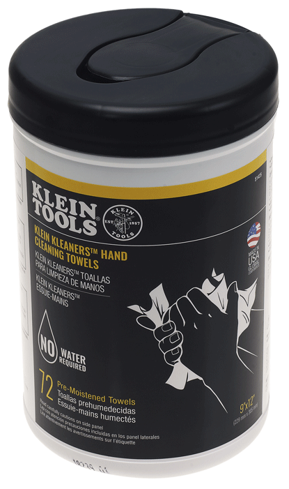 Klein Tools - Serviettes de nettoyage pour les mains et outils - n°7 - Klein Kleaners - Bugnard.ch