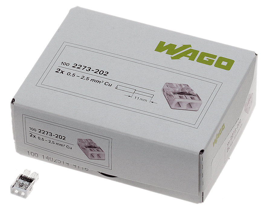 Wago - Bornes Compact pour boîtes de dérivation - n°2 - EAN 4050821027843 - Bugnard.ch