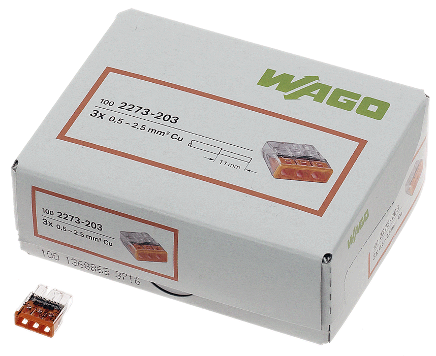 Wago - Bornes Compact pour boîtes de dérivation - n°2 - EAN 4050821027850 - Bugnard.ch