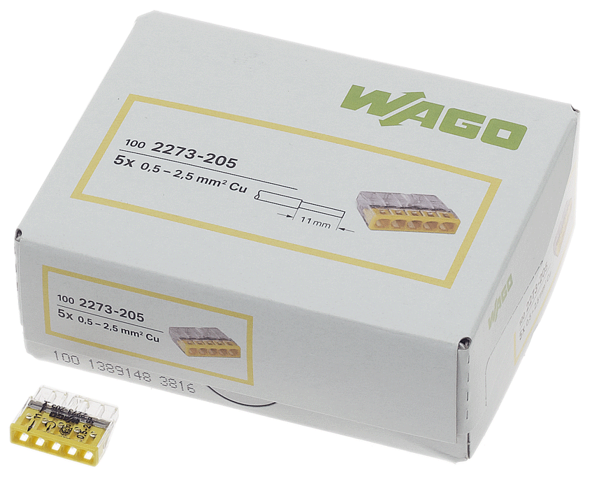 Wago - Bornes Compact pour boîtes de dérivation - n°2 - EAN 4050821027874 - Bugnard.ch